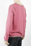 H&M Striped Hot Pink Sweater-Size Small