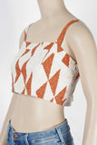NWT Forever 21 Contemporary Woven "Red Sahara" Crop Top-Size Small