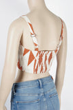 NWT Forever 21 Contemporary Woven "Red Sahara" Crop Top-Size Small