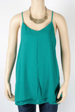NWOT Forever21 Green  Chiffon Camisole Top-Size Small