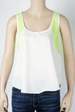 Forever 21 White & Neon Sleeveless Top-Size Small