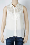 NWOT Divided by H&M Chiffon Sleeveless Button Up Top-Size 6