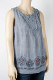 Knox Rose Chambray Top-Size X-Small