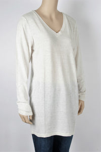 H&M Oatmeal V-Neck Pulllover-Size Small