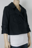 A.B.S. by Allan Schwartz Collection Cropped Navy Jacket-Size 4