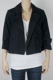 A.B.S. by Allan Schwartz Collection Cropped Navy Jacket-Size 4