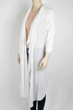 NWT New York & Company Long White Cardigan-Size X-Small