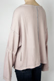 NWT Free People We The Free "Dahlia" Long Sleeve Lilac Gray Thermal-Size Medium