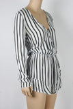 House of Harlow 1960 Melrose Striped Romper-Size Small
