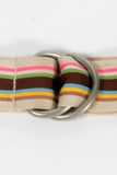 Striped Canvas Belt-Size Small/Medium