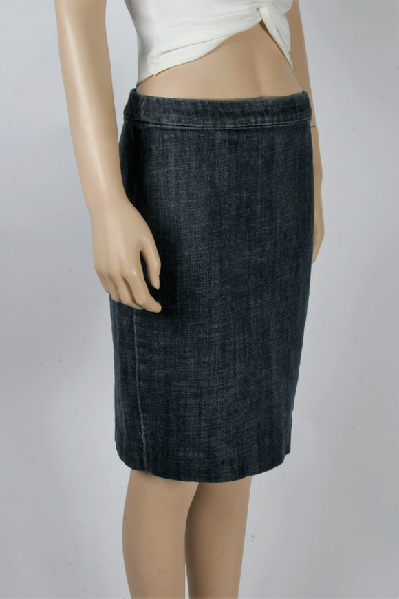 Denim Vintage Blues Slit Skirt | JLUXLABEL