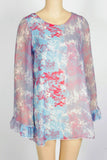 NWOT TFNC London Ditsy Floral Frill Trim Print Smock Mini Dress-Size Small