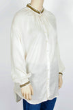 NWOT H&M Embellished Cream Blouse-Size 6