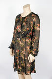 NWT Forever 21 Contemporary Sheer Floral Print Dress-Size Small
