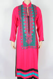 Posh Hot Pink Caftan Maxi Dress-Size Small