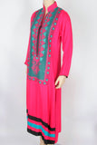 Posh Hot Pink Caftan Maxi Dress-Size Small