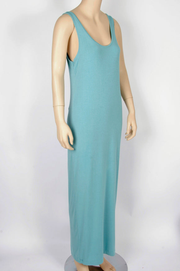 Forever 21 Contemporary Turquoise Maxi Dress-Size Small