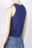 NWT Forever 21 Sleeveless Cropped Navy Sweater-Size Small