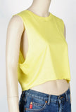 NWT Divided by H&M Yellow Cropped Tee-Size Small