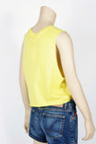 NWT Divided by H&M Yellow Cropped Tee-Size Small