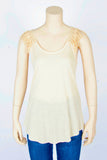 Free People Heathered Fringe Tank Top-Size Small