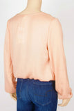 NWT Living Doll Rose Gold Sequin Wrap Top-Size Medium
