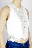 NWT Rebecca Taylor Sleeveless Dia Lace Top-Size 2