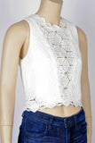 NWT Rebecca Taylor Sleeveless Dia Lace Top-Size 2