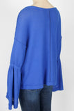 NWT Free People We The Free "Dahlia" Long Sleeve Sapphire Blue Thermal-Size Small