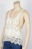 Issi Sleeveless Crochet Top-Size Small