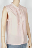 H&M Dusty Rose Sleeveless Button Up Blouse-Size 6