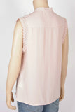 H&M Dusty Rose Sleeveless Button Up Blouse-Size 6