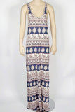 NWOT Forever 21 Navy & Maroon Print Maxi Dress-Size Small